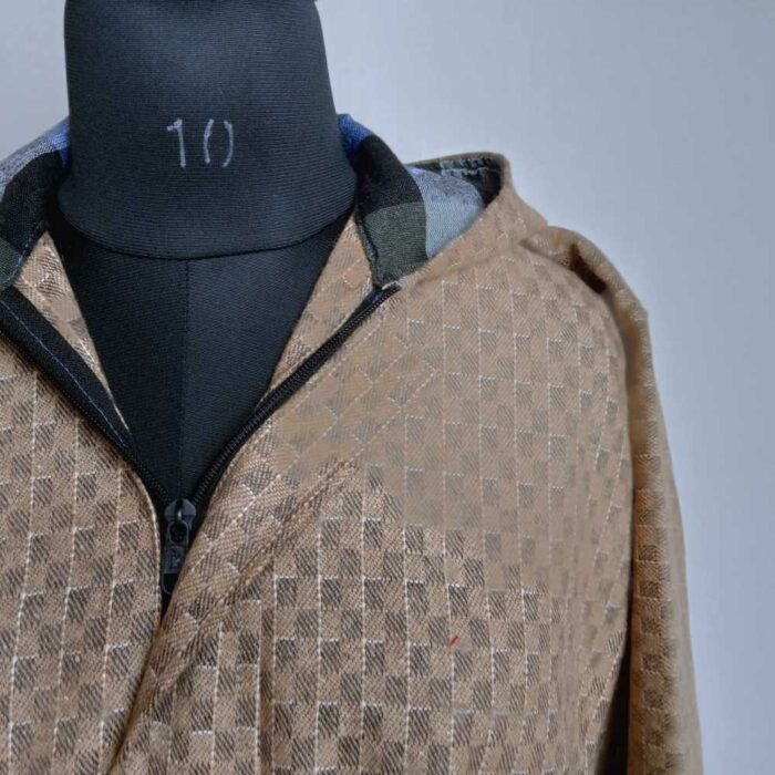 Light Brown Bilal Traditional Mens Kashmiri Pheran with Cap L48 - Image 3