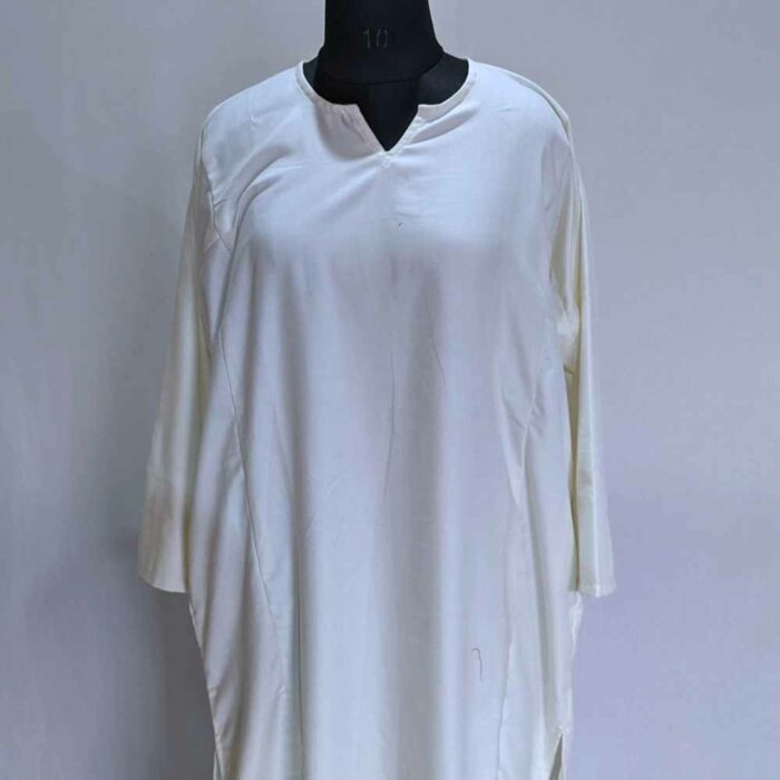 Premium Plain White Pheran - Image 3