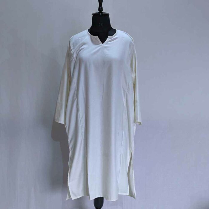 Premium Plain White Pheran - Image 2