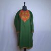 Green Wazul Asiya Kashmiri Girls Short Pheran With Aari Embroidery (L41.5)