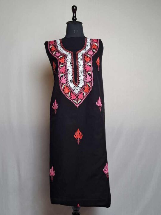 Black Chinar Bagh Bisma Wool Touch Kashmiri Suit