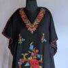 Black Naar Woolen Kashmiri Aari Work Kaftan Top L47
