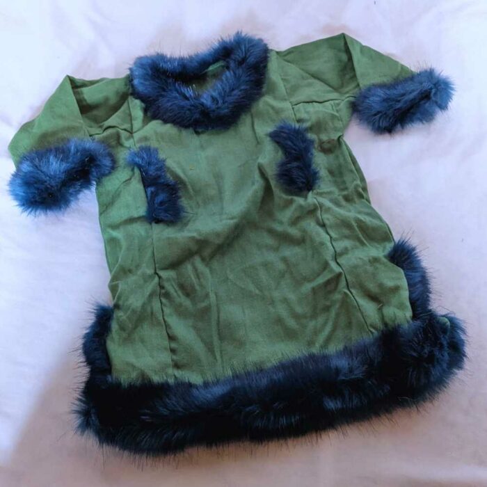 Sukooon Green Kashmiri Baby Girl Pheran With Aari Embroidery (3-4 Y)