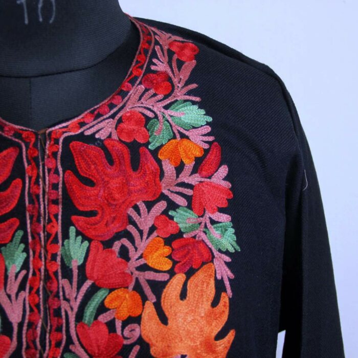Daneena Black Chinari With Aari Embroidery - Image 3