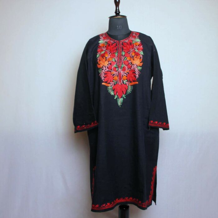 Daneena Black Chinari With Aari Embroidery