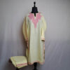 Light Yellow Cotton Aari Kashmiri Salwar Kameez Co-ord Set