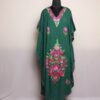 Kaftan Top for Ladies - Dark Green Crush Cotton- L51