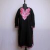 Kashmiri Phiran - Black Mannat Badam Gulabi With Aari Embroidery