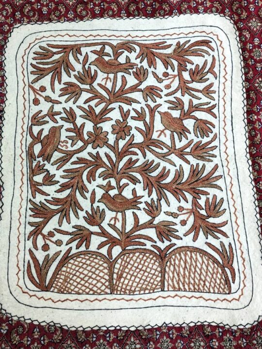 Harud Handmade Aari Embroidered Namda 3x3.5FT