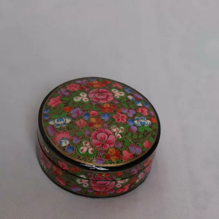 Exquisite Paper Mache 6 Tea Coasters with Box - Image 2