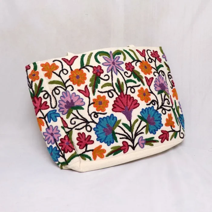 Kashmiri Hand Embroidered Crewel Work Bag