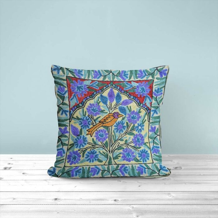 Nazneen Tree of Life Chainstitch Cushion Cover 16×16 (Pair)