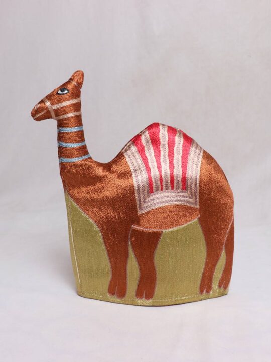 Handmade Camel Chainstitch Quilted Tea Cozy