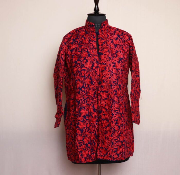 Dark Blue Aari Cashmilon Jacket