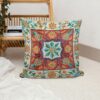 Pair of Yamin Handmade Kashmiri Chainstitch Pillow Cover 40x40cm