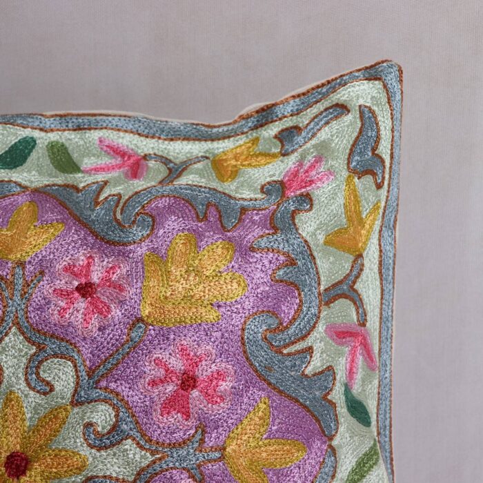 Mehram Chainstitch Cushion Cover 16×16 - Set of 2 - Image 2