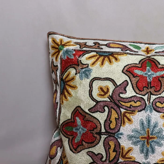 Gilkadal Chainstitch Cushion Cover 16×16 - Set of 2 - Image 2