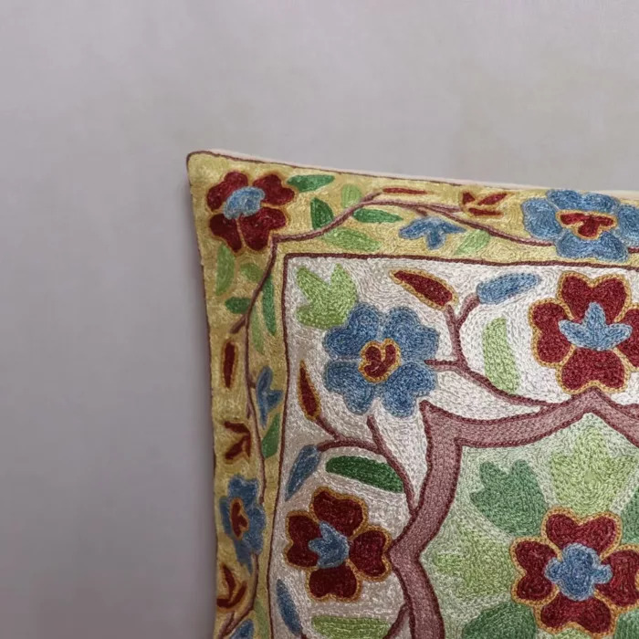 Zainakot Chainstitch Cushion Cover 16×16 - Set of 2 - Image 2