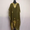 Kashmiri Kaftan Georgette - Olive- L48