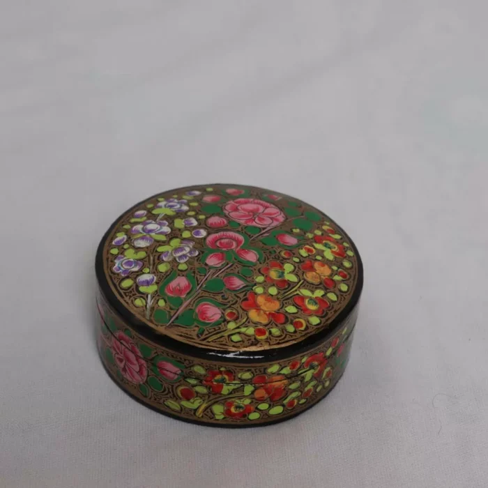 Charming Paper Mache 6 Tea Coasters with Box - Image 2