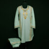 Pastel Green Harud Kashmiri Summer Co-ord Set with Aari Work