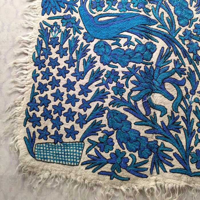 Luxury Wular 6×4Ft Pure Wool Double Work Handmade Aari Embroidered Namda - Image 2