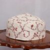 Kashmiri White Toosha Sozni Cap