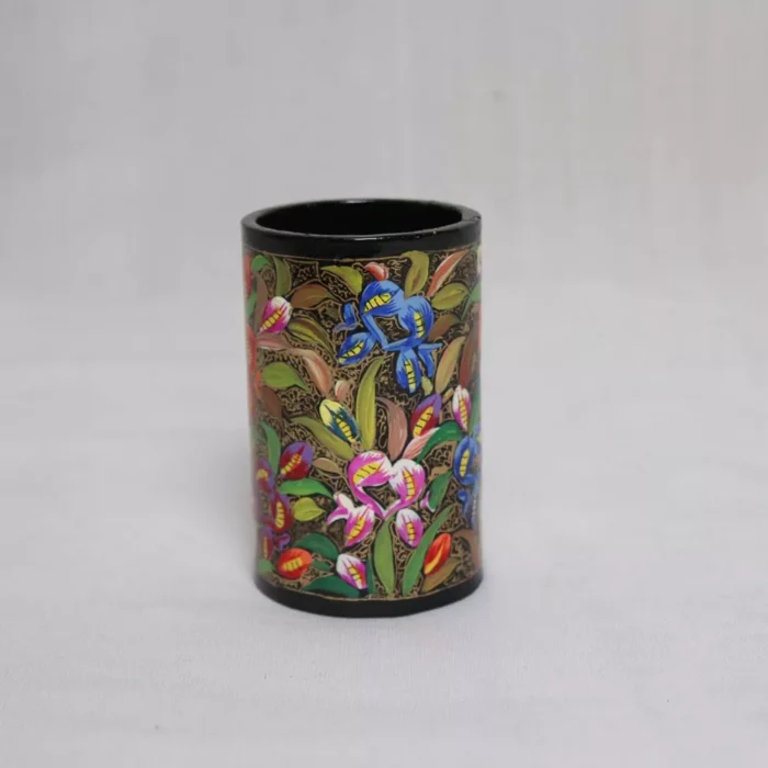 Floral Paper Mache Pen/Brush Holder