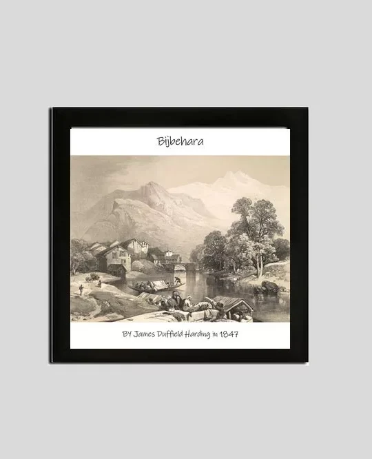 Bijbehara 1857 Framed Poster - Kashmiri Home Decor