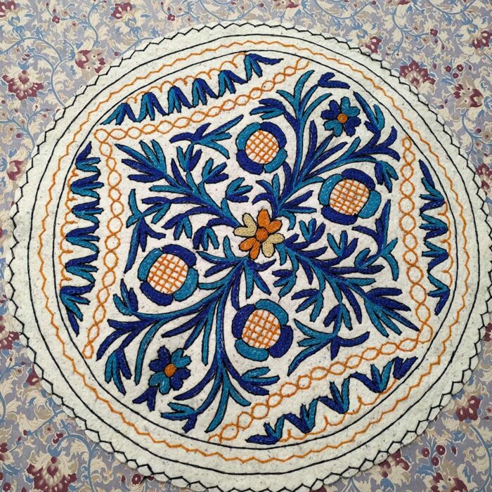 Aabi Handmade Aari Embroidered Wool Namda 3FT