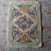 Kesari Namda Handmade Aari Embroidered Wool Rug 3x2
