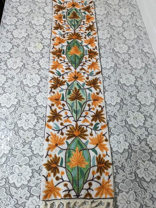 Parwaz Chainstitch Silk Handmade Runner 4×1ft
