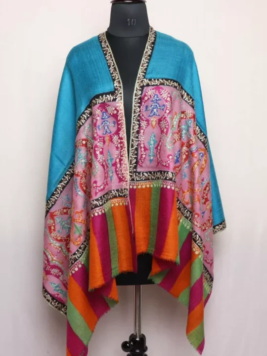 Kashmiri Pure Pashmina Sozni Hand Work Shawl