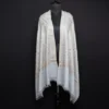 Natural Toosh Color Pure Pashmina Sozni Hand Work Stole