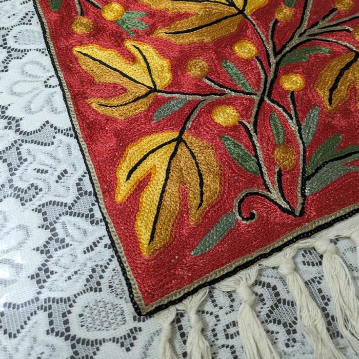 Boni Pun Chainstitch Silk Handmade Runner 4×1ft - Image 3