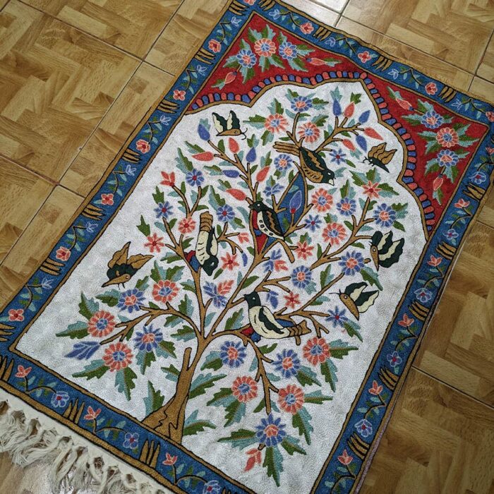 Tree of Life Shahi Kashmiri Handmade Chainstitch Wall Hanging