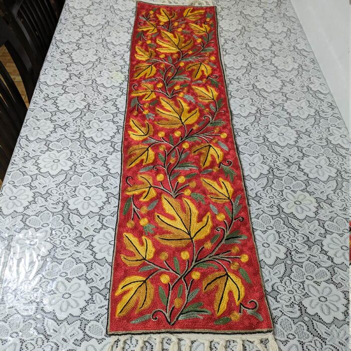 Boni Pun Chainstitch Silk Handmade Runner 4×1ft