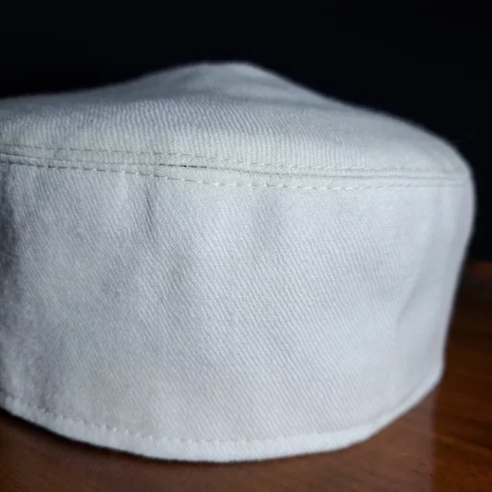 Plain White Pure Pashmina Cap - Image 3