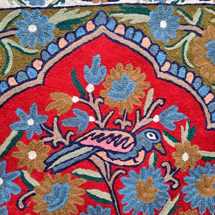 Wazul Posh Tree of Life Kashmiri Handmade Chainstitch Wall Hanging - Image 2