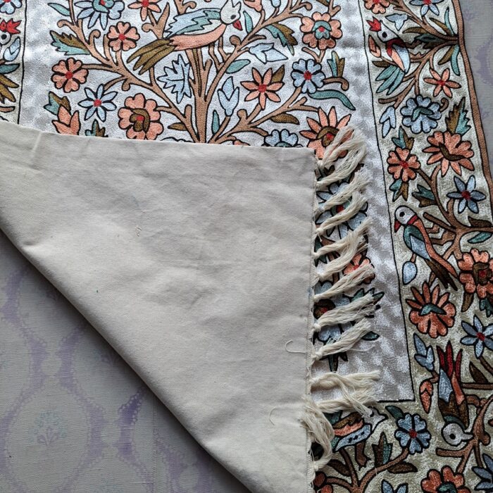 Noor Tree of Life Kashmiri Handmade Chainstitch Wall Hanging - Image 2