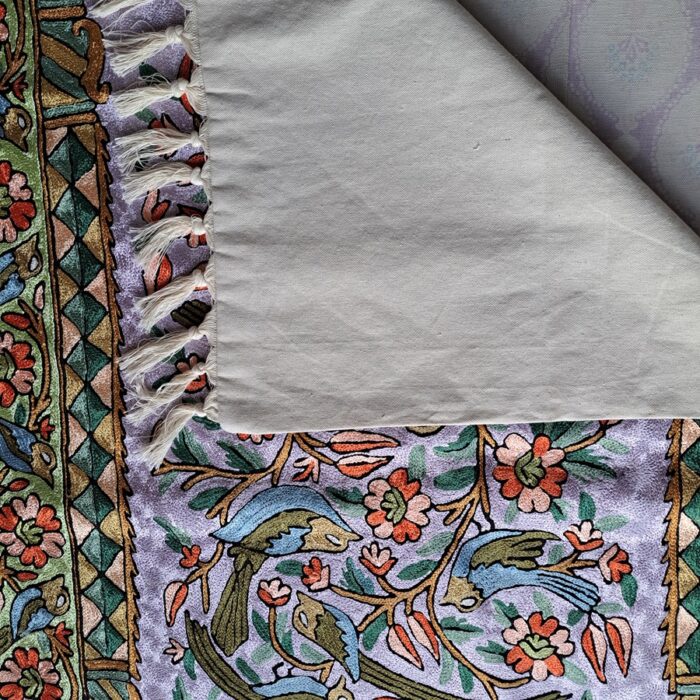 Koshur Gulshan Tree of Life Kashmiri Handmade Chainstitch Wall Hanging - Image 3