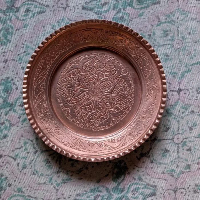 Kashmiri Copper Roti Plates (Hand-Made, 8") | Set of 6 - Image 2
