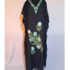 Black Kaftan Crush Cotton L55