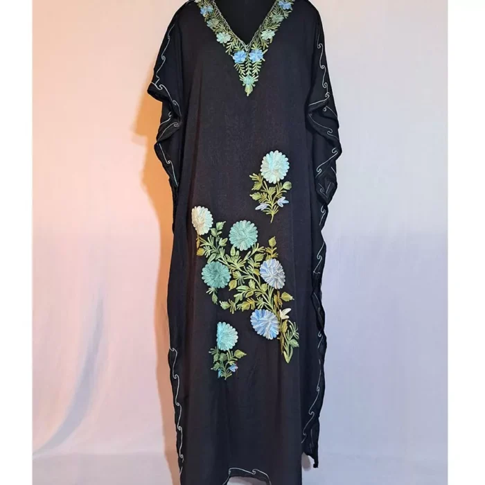 Black Kaftan Crush Cotton L55