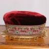 Maroon Kashmiri Bridal Cap