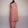 Pink Posh Chinari Georgette Kashmiri Saree With Aari Embroidery