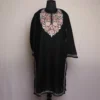 Black Miri Summer Cool Cotton Kurta with Aari Embroidery