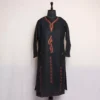 Classic Black Cotton Kurta with Kashmiri  Sozni Handwork