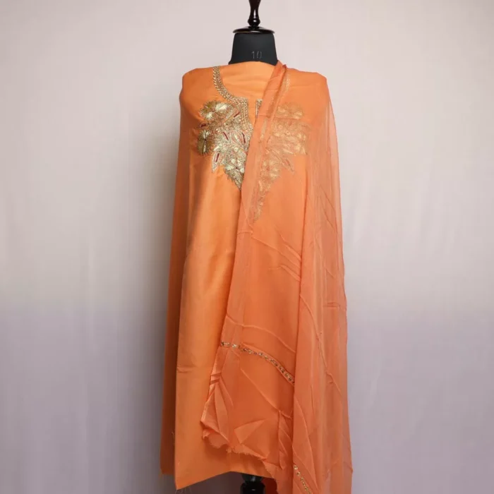 Mustard Ruby Cotton Tilla Work 3pc Suit - Image 2