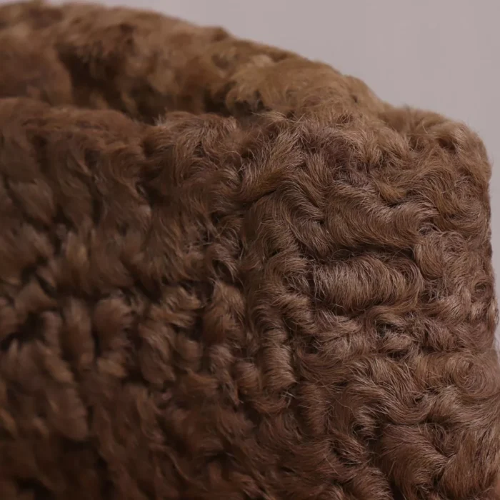 Premium Kashmiri Chocolate Brown Karakul Cap - Image 2